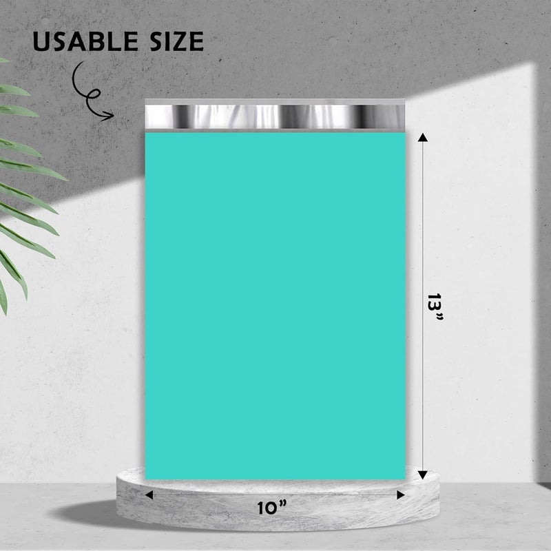 Yens Poly Mailers 10X13 100 Pack Teal,Strong Self Seal Adhesive Shipping Envelopes Waterproof for Shipping, Mailing, Packaging M4 - Image 2
